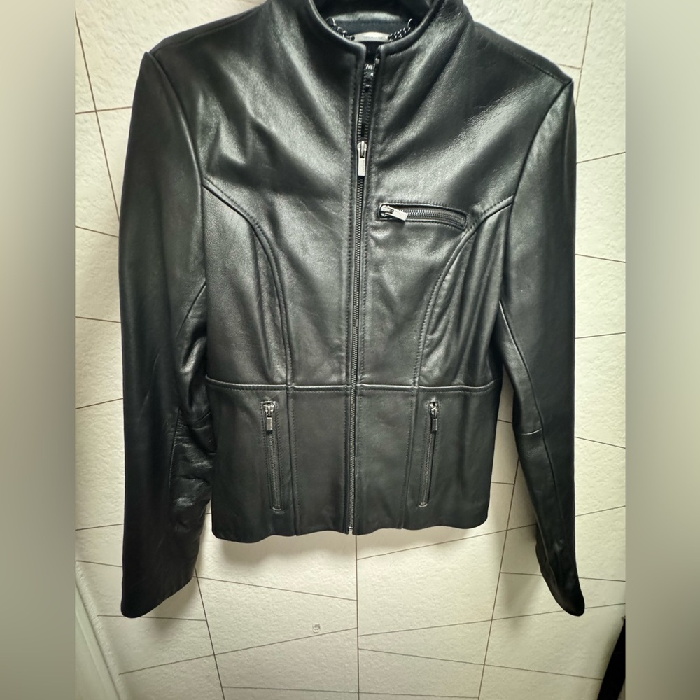 Black Leather Women's Jacket